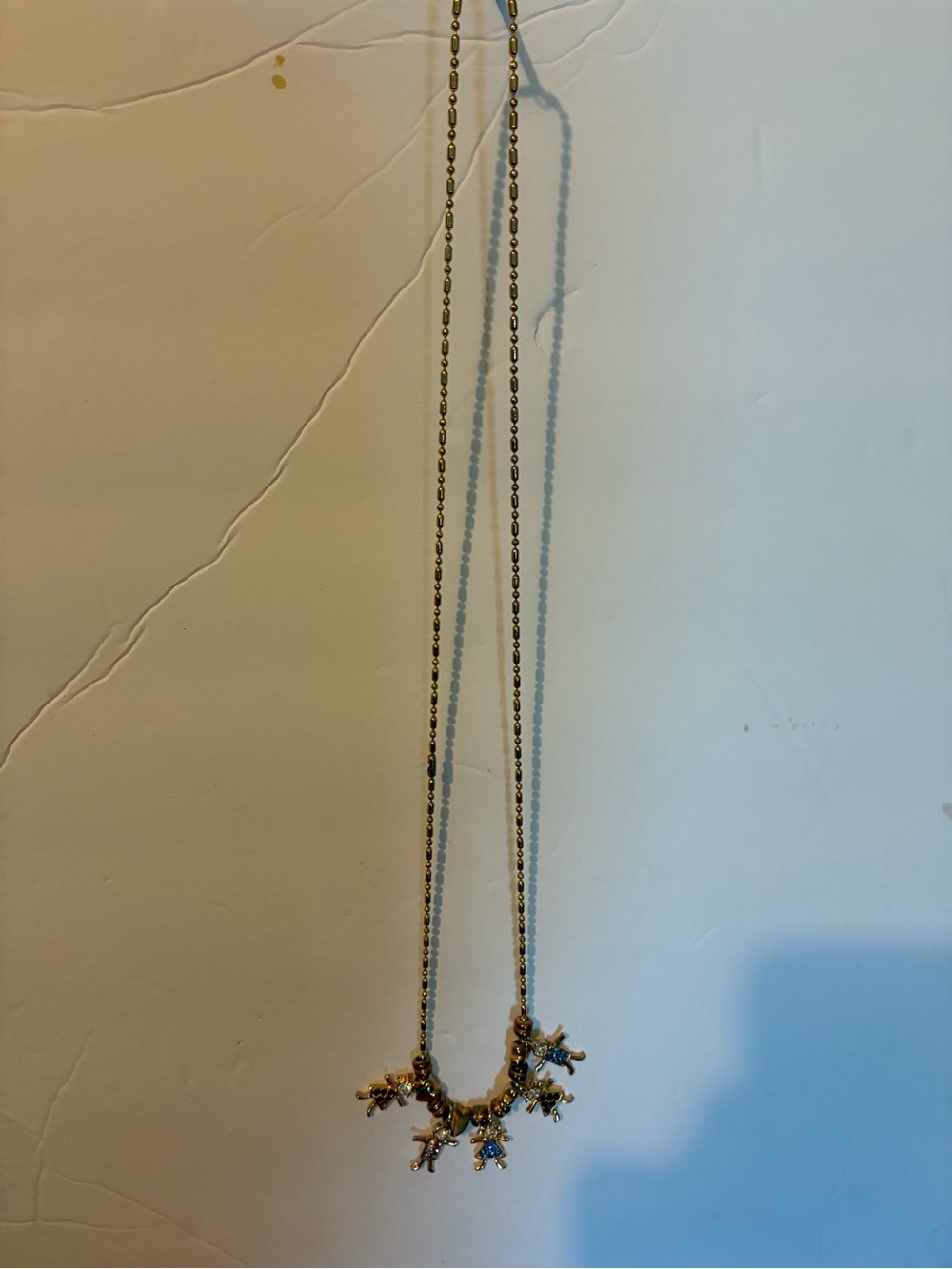 Swarovski Gold Tone Necklace with Red, Blue, Black and Clear Accents - Picture 3 of 5
